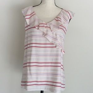 Loft ruffle short sleeve blouse